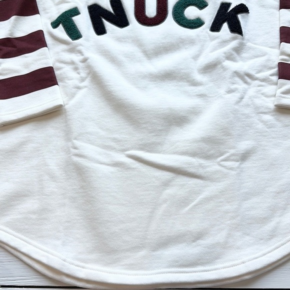 NWT Tuckernuck Sport Fleece Varsity Pullover White size XS/S - Picture 11 of 16